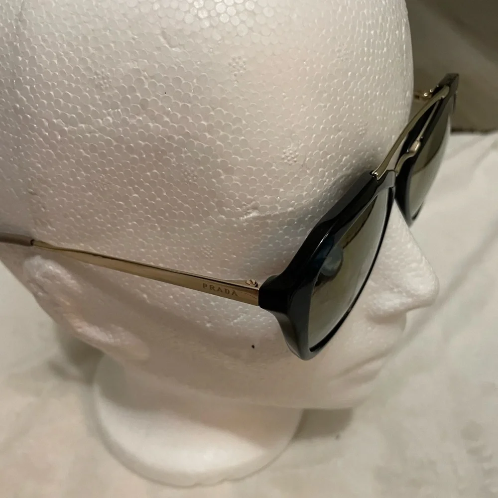 Beautiful Prada Black and Gold Sunglasses - Picture 3 of 14